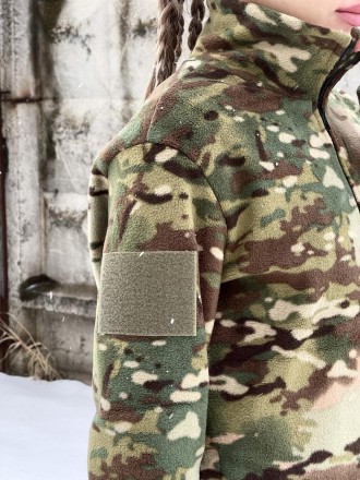 Тактическая флисовая кофта на змейке армейская женская флиска для военных ВСУ во. . фото 7