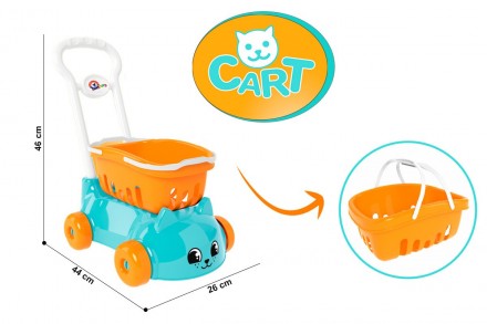 Игрушечная тележка «Котик» — интересная и оригинальная игрушка для мальчиков и д. . фото 3