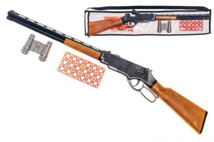 
Гвинтівка "Winchester" з пістонами та біноклем, в сумці 86*15*3 см, 248 Гвинтів. . фото 3