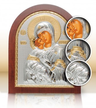 Икона Владимирская Божья Матерь в серебре
Купить икону Владимирской Богородицы н. . фото 3