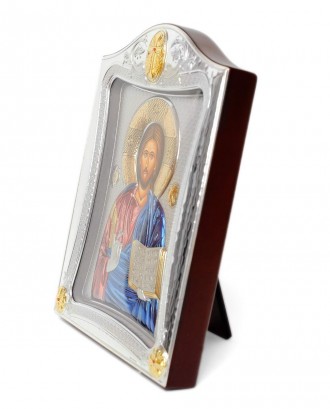 Ексклюзивная серебряная икона с Греции
Спаситель Иисус 20х25см
 К Вашему внимани. . фото 3