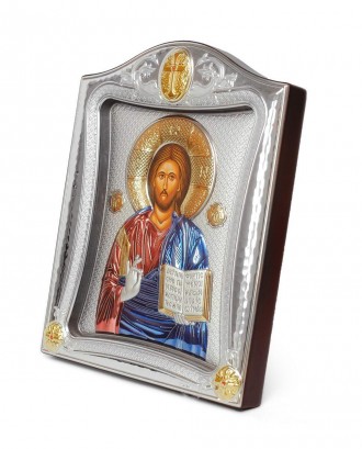 Ексклюзивная серебряная икона с Греции
Спаситель Иисус 20х25см
 К Вашему внимани. . фото 4