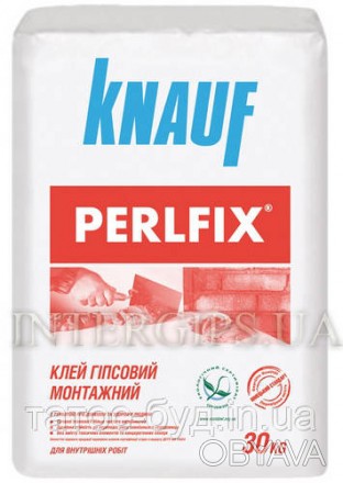 Клей Knauf Perlfix применяется для приклеивания,монтажа гипсокартонных плит, изо. . фото 1