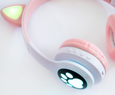 Дитячі навушники з вушками Cat ear headphones VZV-23M
Бездротові навушники світн. . фото 5