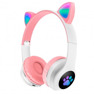 Дитячі навушники з вушками Cat ear headphones VZV-23M
Бездротові навушники світн. . фото 6