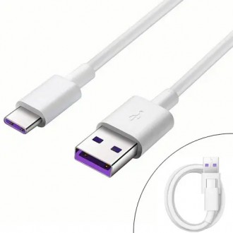 Кабель USB - Type-C 1м, 5А Fast Charging. Ровно. фото 1 Кабель USB - Type-C 1м, 5А Fast Charging. Ровно. фото 1