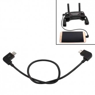 Кабель OTG MicroUSB – MicroUSB для пульта DJI Spark, Mavic Pro/Air, 28см. Ровно. фото 1 Кабель OTG MicroUSB – MicroUSB для пульта DJI Spark, Mavic Pro/Air, 28см. Ровно. фото 1