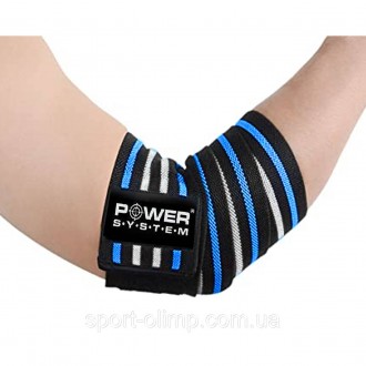 Бинты на локоть Power System PS-3600 Elbow Wraps Blue/Black (пара)
Локтовые бинт. . фото 2