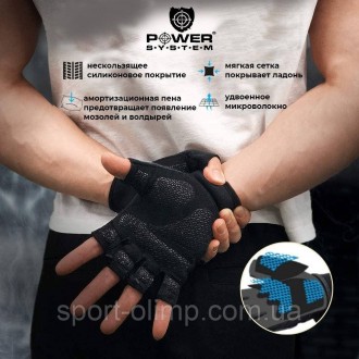 Перчатки для фитнеса и тяжелой атлетики Power System PS-2250E Pro Grip EVO Grey . . фото 8