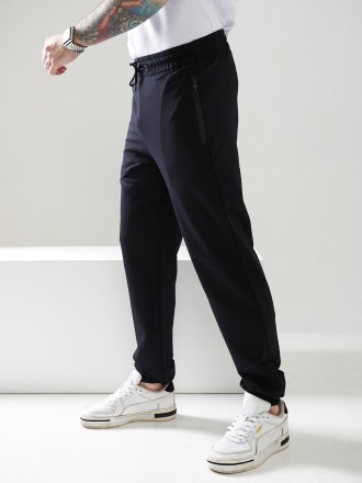 Мужские спортивные брюки, низ брюк на резинке, выполнены из трикотажа двунить пе. . фото 5