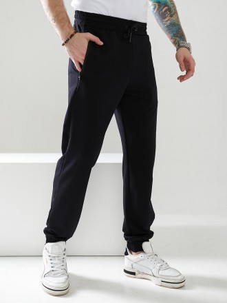 Мужские спортивные брюки, низ брюк на резинке, выполнены из трикотажа двунить пе. . фото 8
