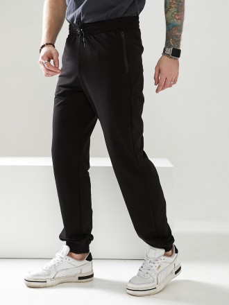 Мужские спортивные брюки, низ брюк на резинке, выполнены из трикотажа двунить пе. . фото 6