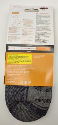 
Носки трекинговые Merrell® Classic 
	
	
	
	
 Прочные и удобные носки Merrell Cl. . фото 6
