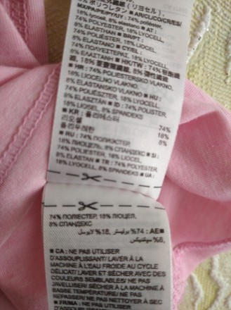 Розовая меланжевая спортивная футболка с красивым вырезом на спинке , девочке с . . фото 9