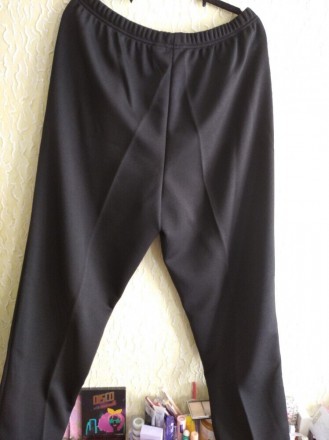 Новые черные штаны зауженные к низу, ткань в рубчик, наш р.54-154 и р.54-160, Вь. . фото 9