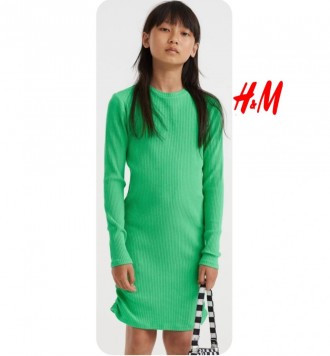 Трикотажное платье H&M с длинными рукавами в рубчик.
Состояние: новое с бир. . фото 2