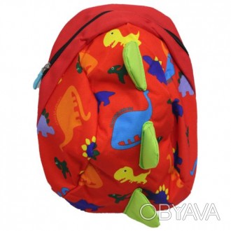 Забавный детский рюкзачок с «шипами» и яркими узорами на внешней стороне. Имеет . . фото 1