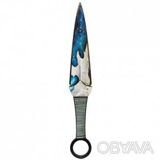 Нож сувенирный "КУНАЙ AUGUSTITE". Материал: фанера. Длина ножа - 24 см, ширина р. . фото 1