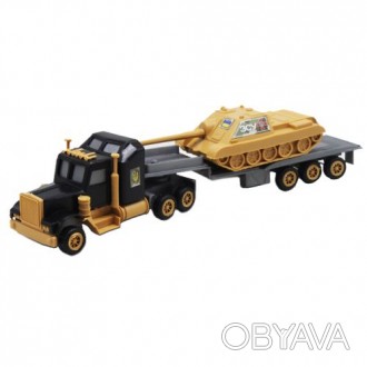 Набор состоит из 2-х игрушек в виде украинской военной техники: автовоз и танк. . . фото 1