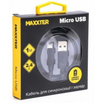 Тип - кабель; тип Вход - USB 2.0; тип Выход - micro USB; длина - 1 м; Цвет - чер. . фото 3