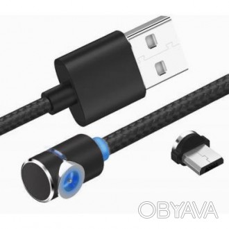 Тип - кабель; тип Вход - USB 2.0 (AM); тип Выход - micro USB; длина - 1 м; 90° п. . фото 1