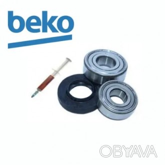 Ремкомплект (набор подшипников) для стиральной машины Beko BE004
В состав набора. . фото 1