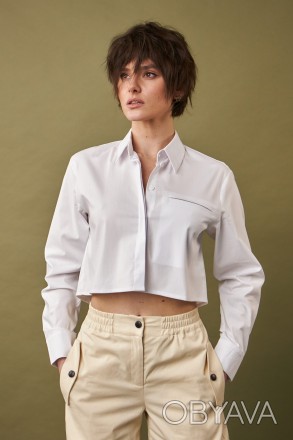 Жіноча сорочка Stimma Крістен. Ця стильна, укорочена сорочка стане чудовою основ. . фото 1