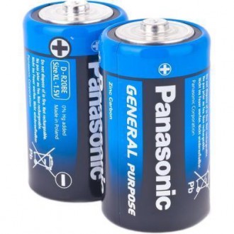 Батарейка солевая PANASONIC R20 коробка 1x2 шт.. Днепр. фото 1 Батарейка солевая PANASONIC R20 коробка 1x2 шт.. Днепр. фото 1