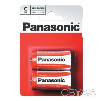 Батарейки Panasonic Red Zink C (R14) - серія економічних і надійних сольових бат. . фото 1