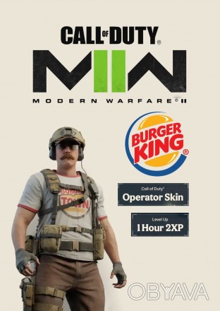 
Скин оператора Burger King, выпущенный ограниченным тиражом, с цифровым ключом . . фото 1