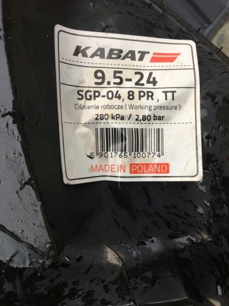 Продам НОВЫЕ шины:
9.5-24 SGP04 Kabat (112 A6 PR8) (Польша) - 6950грн / 1шт
Ин. . фото 3