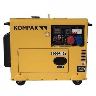 Генератор дизельный KOMPAK K8000SE-T ATS 6,4/6 кВт - 3-фазная (400 В) и 1-фазная. . фото 5