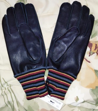 Клжаные перчатки от известного дизайнера Paul Costelloe, размер M/L, ширина-11.5. . фото 5