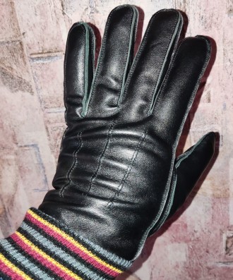 Клжаные перчатки от известного дизайнера Paul Costelloe, размер M/L, ширина-11.5. . фото 2