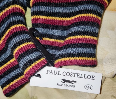 Клжаные перчатки от известного дизайнера Paul Costelloe, размер M/L, ширина-11.5. . фото 7