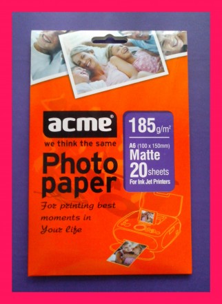 Фотобумага "ACME" для струйных принтеров.. Ровно. фото 1 Фотобумага "ACME" для струйных принтеров.. Ровно. фото 1