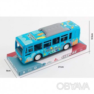 Автобус XY336P (144шт) 17,5, мікс різновидів, у слюді, 21-9,5-8 см. . фото 1