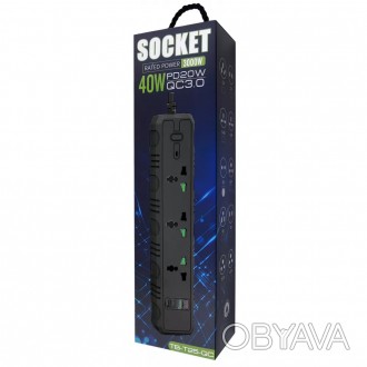 
Мережевий фільтр Power Socket T25-QC (3 розетки + 2 USB + 2 Type-C) 3000w
Цей м. . фото 1