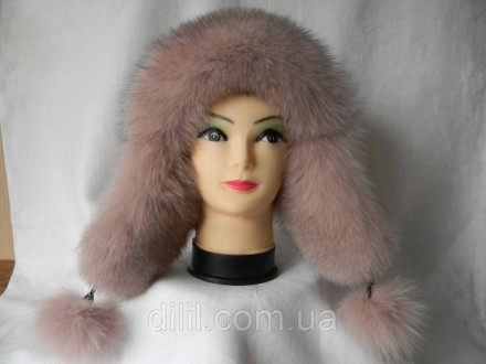 Зимняя стильная женская шапка-ушанка "ЗИМУШКА" с натурального меха ( песец )
 
В. . фото 2