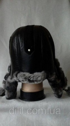 
Зимняя стильная женская шапка-ушанка "ЗИМУШКА" с натурального меха ( кролик-рек. . фото 7