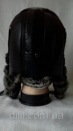 
Зимняя стильная женская шапка-ушанка "ЗИМУШКА" с натурального меха ( кролик-рек. . фото 9