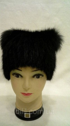Зимняя стильная женская шапка вязка с натурального меха ( ондатра )
 
 Декор - п. . фото 2
