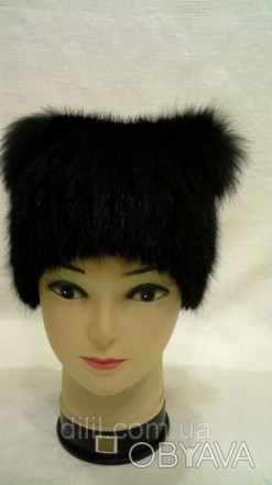Зимняя стильная женская шапка вязка с натурального меха ( ондатра )
 
 Декор - п. . фото 1