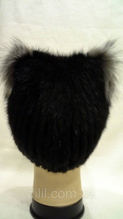 Зимняя стильная женская шапка вязка с натурального меха ( ондатра )
 
 Декор - п. . фото 4
