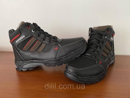 Зимние мужские ботинки черные спортивные прошитые теплые. Добротный вариант! Про. . фото 5