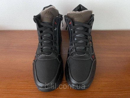 Зимние мужские ботинки черные спортивные прошитые теплые. Добротный вариант! Про. . фото 6