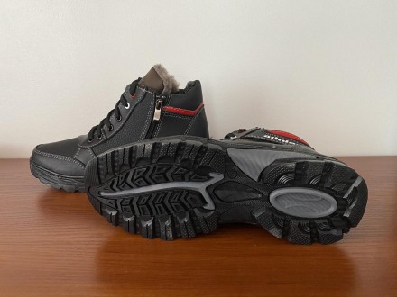 Зимние мужские ботинки черные спортивные прошитые теплые. Добротный вариант! Про. . фото 21