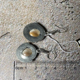 Пропонуємо Вам придбати сережки з натуральною мушлею "Око Шиви" у сріблі. Індія.. . фото 9