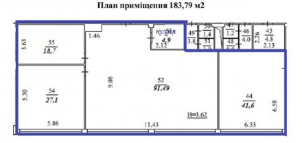 БЦ класу "В", пропонує в оренду офісне приміщення 185 кв.м. на 2 поверсі.

В г. . фото 6