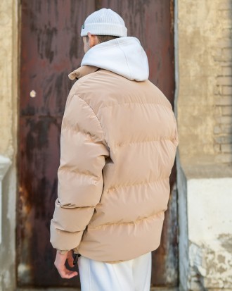 Абсолютно нова версія зимової чоловічої куртки від OGONPUSHKA Homie 2.0 Silk беж. . фото 5